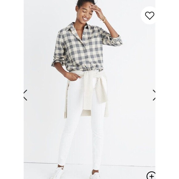 NWT Madewell Classic Ex-Boyfriend Button-Back Shirt/Buffalo Check/SMALL H3267 - Picture 3 of 7